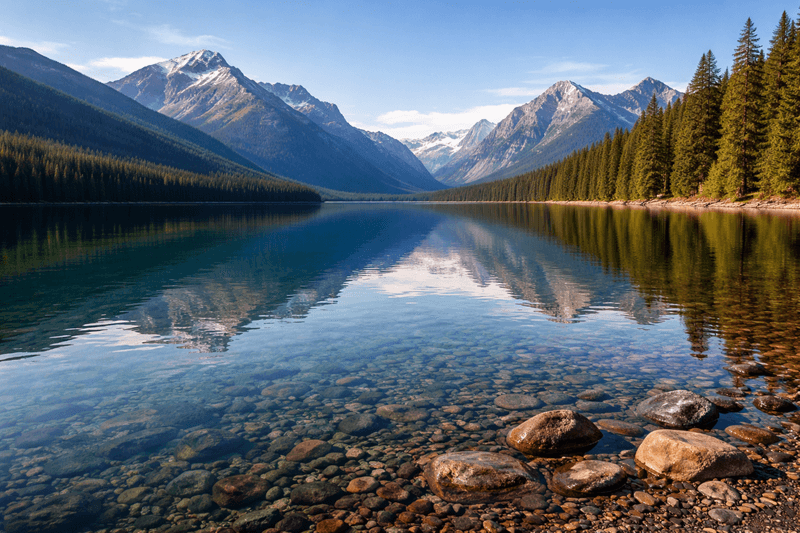 Lake McDonald, Glacier National Park, Montana, United States.